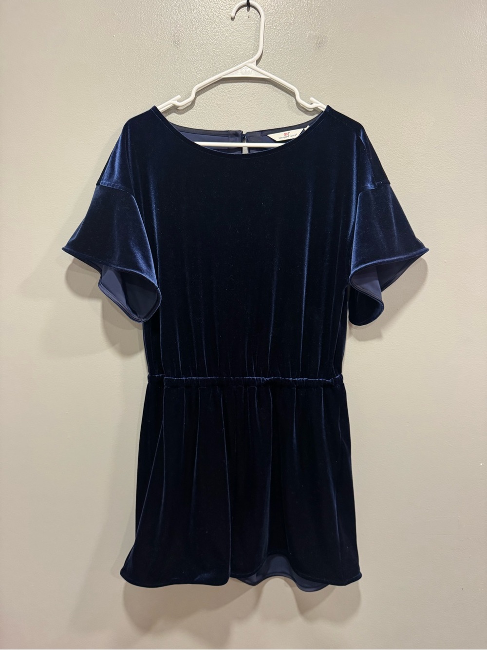 Vineyard Vines Velour Royal Blue Romper Size Large